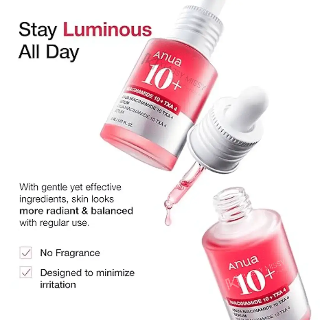 Anua Niacinamide 10% + TXA 4% Serum  30ml & The Face Shop The Therapy Vegan Blending Cream 30ml product image