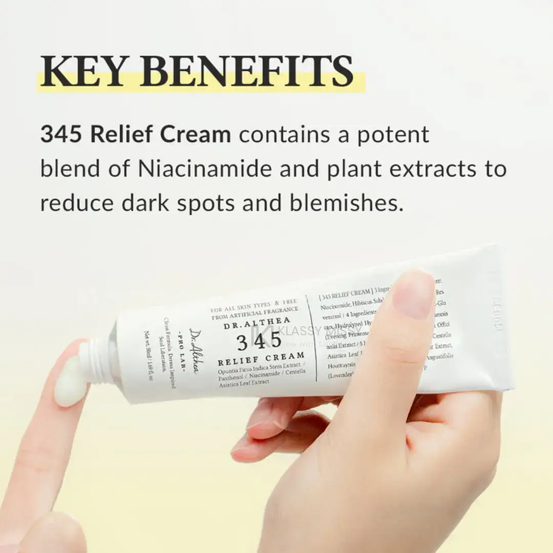 Dr.Althea 345 Relief Cream 50ml & The Face Shop – The Therapy Vegan Blending Toner 100ml product image