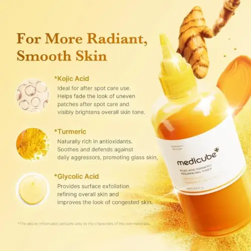 MEDICUBE Kojic Acid Turmeric Resurfacing Toner 250ml product image
