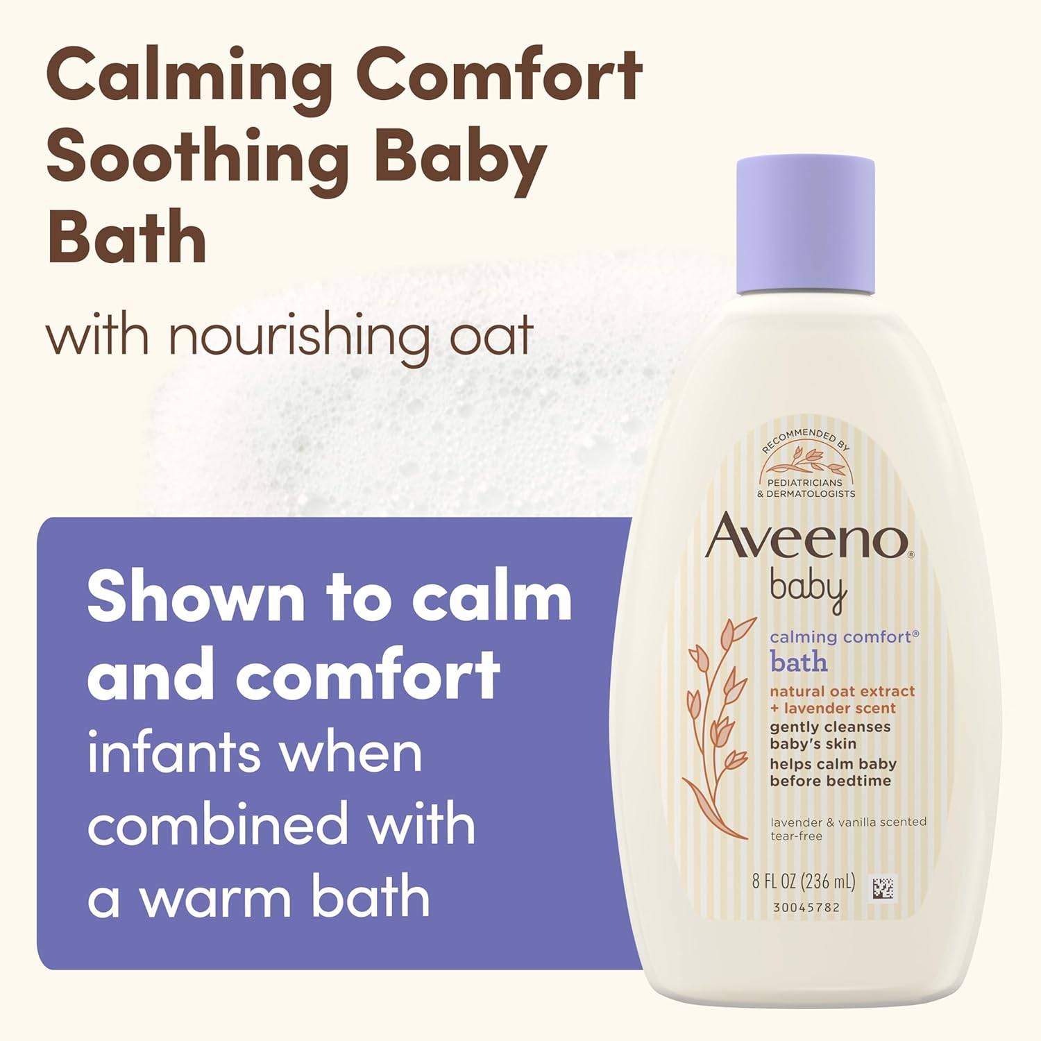 Aveeno Baby Calming Comfort Bath with Natural Oat Extract 236 ml product image