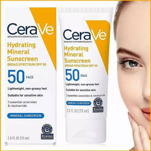 Cerave Hydrating Mineral Sunscreen SPF 50 Face  75 ml product image