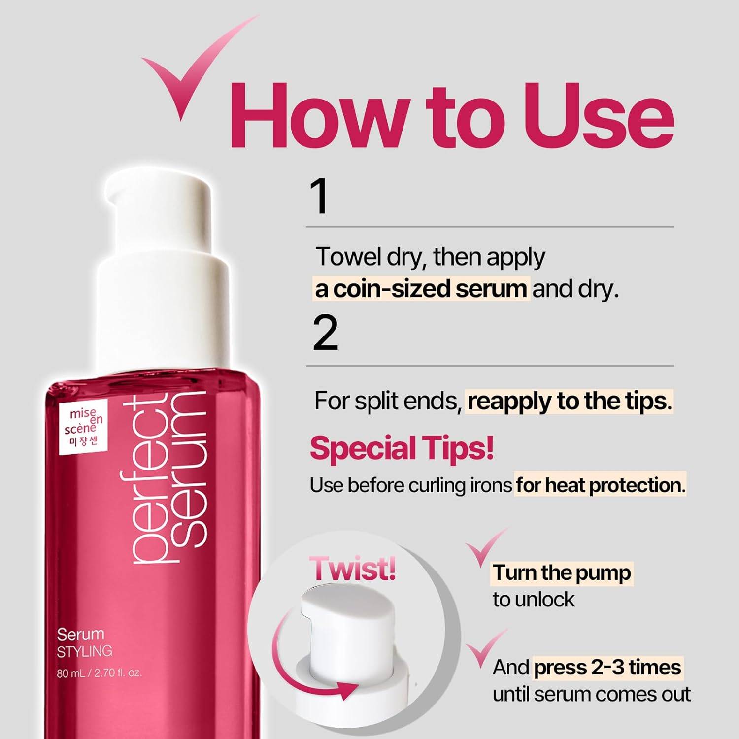 Mise En Scene Perfect Serum Styling Peach 80ml