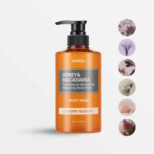 KUNDAL Nature Honey & Macadamia Natural Moisturizing Body Wash (Cherry Blossom) 1058ml product image
