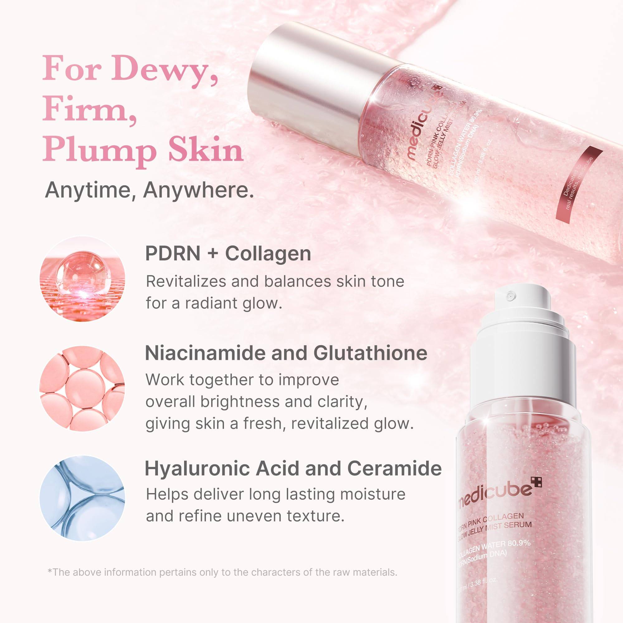 MEDICUBE PDRN Pink Collagen Glow Jelly Mist Serum 100ml product image