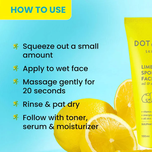 DOT & KEY Lime Rush Sports Face Wash 100ml product image