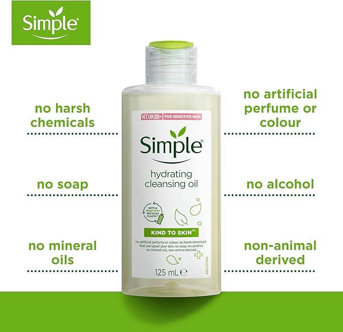 Simple Sensitive Skin Experts Hydrating Cleansing Oil 125ml product image