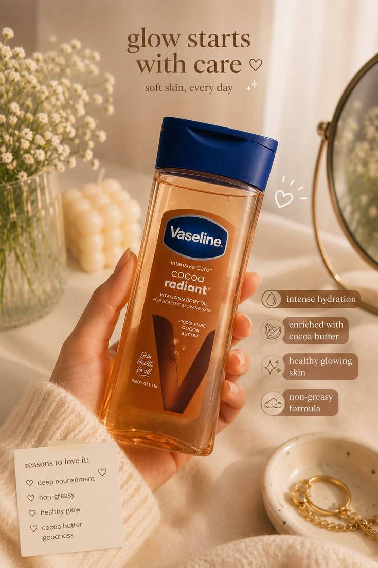 VASELINE Intensive Care Cocoa Radiant Body Oil 200 ml product image