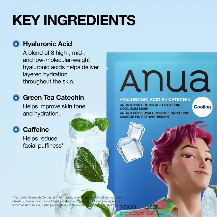 ANUA KDH Hyaluronic Acid 8 Catechin Cool Slim Mask 24ml product image