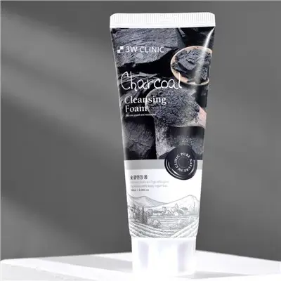 3W Clinic Charcoal Cleansing Foam 100ml product image