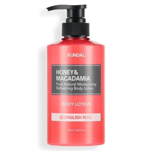 KUNDAL Honey & Macadamia Body Lotion (English Rose) 500 ml - Kundal product in Bangladesh