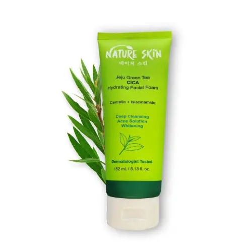 Nature Skin Jeju Green Tea CICA Hydrating Facial Foam 152ml - Nature Skin product in Bangladesh