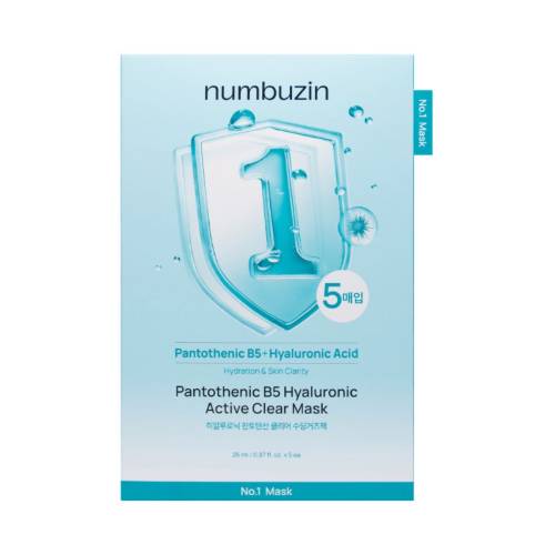 Numbuzin No.1 Pantothenic B5 Hyaluronic Active Clear Mask - 5 Pieces - Numbuzin product in Bangladesh
